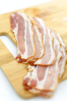 bacon on the cutting board