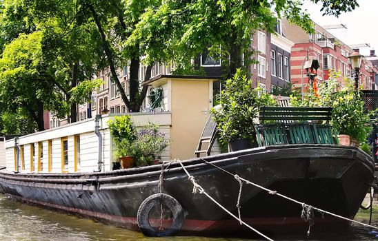 Floating house in Amsterdam