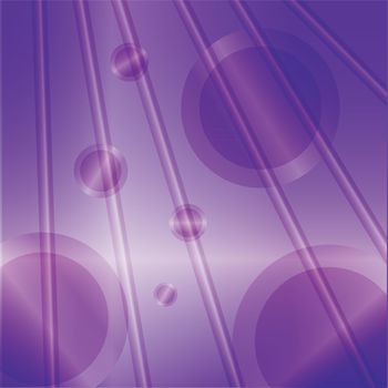 Purple fluorescent abstract background with circles and lines