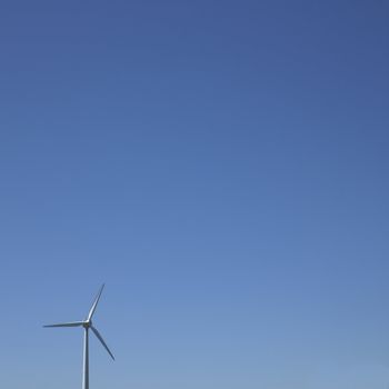 Wind turbine and blue sky