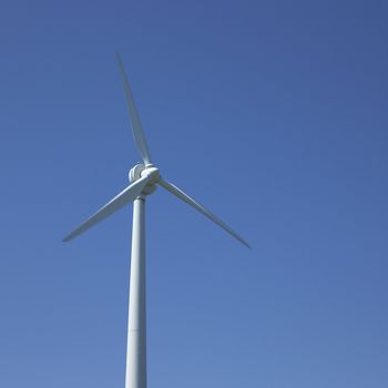 Wind turbine and blue sky