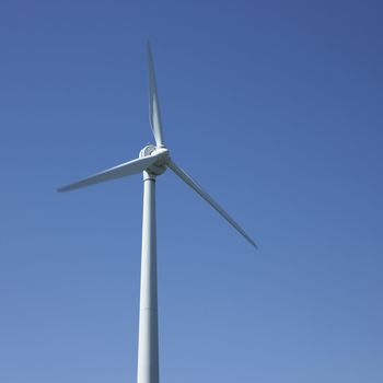 Wind turbine and blue sky