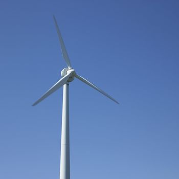 Wind turbine and blue sky