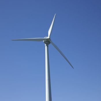 Wind turbine and blue sky