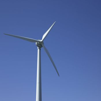 Wind turbine and blue sky