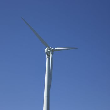 Wind turbine and blue sky