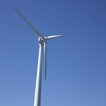 Wind turbine and blue sky