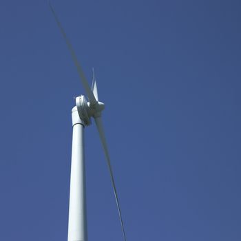 Wind turbine and blue sky
