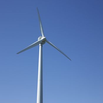 Wind turbine and blue sky