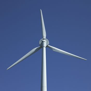 wind turbine and blue sky