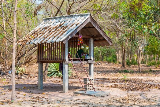 Spirit house is a shrine to the protective spirit of a place that are found in the Southeast Asian countries of Burma, Cambodia, Laos, and Thailand.