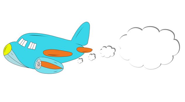 drawing cartoon airplane