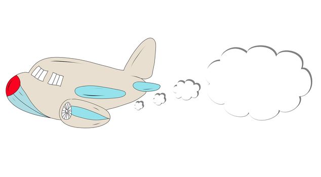drawing cartoon airplane