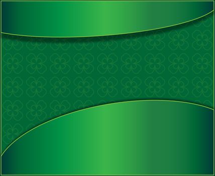 green background with clover leaf surfaces for text