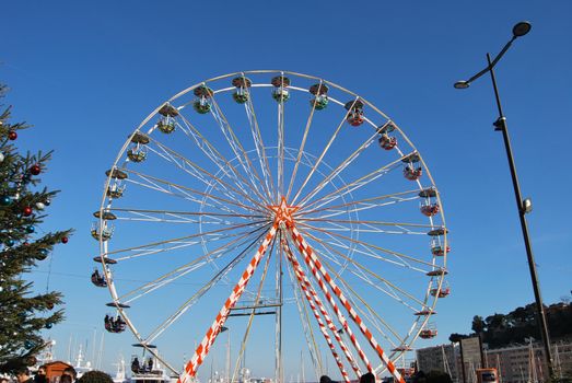 carousel and blue sky
