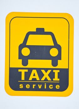 taxi service sign for the city tranportation