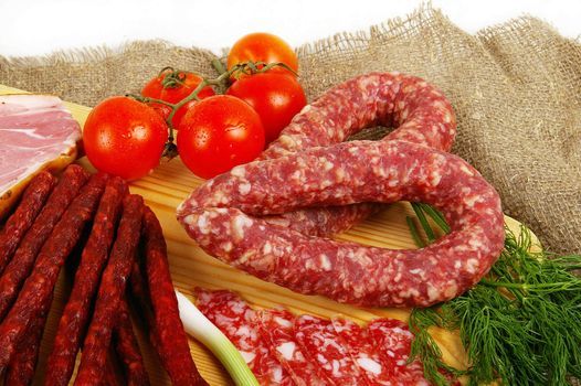 Meat and sausage products - very popular meal at many people