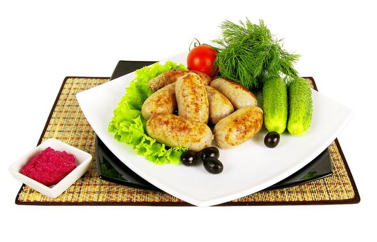 Meat dishes very tasty and high-calorie. Are especially tasty with salad