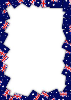 Illustrated Australian flag border