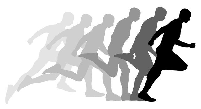 illustrated Sequence of a man running