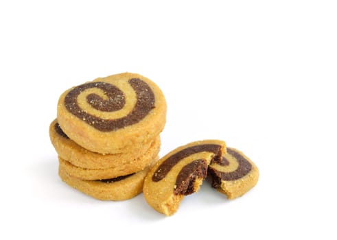 Homemade cookies isolated on white
