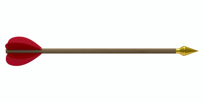 Arrow on white background. Isolated 3D image
