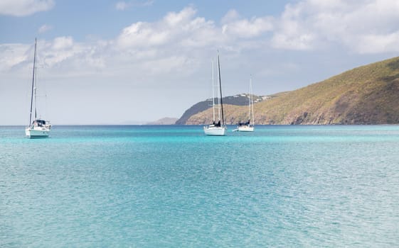 Brewers Beach bay scene on island of St Thomas in US Virgin Islands USVI
