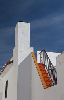 Detail of white house in Mijas on Costa del Sol in Spain