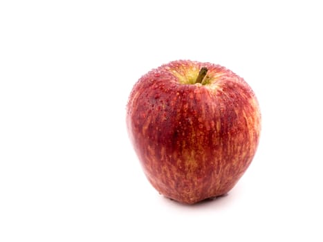 Tasty red apple on white background