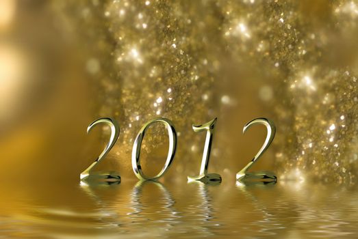 2012 Christmas luxurious gold background