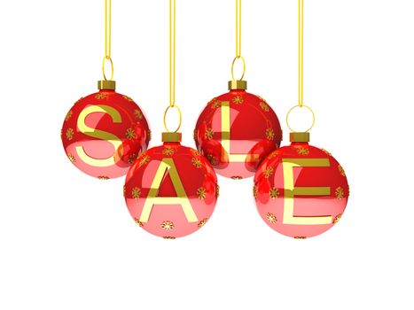 Sale with christmas decoration