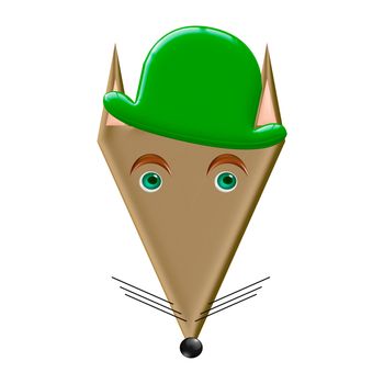 Cartoon illustration fox mascot face