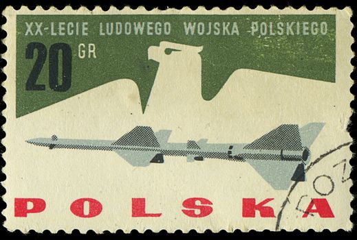 POLAND - CIRCA 1965: A stamp printed in Poland shows the army of polish, circa 1965