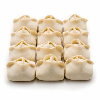 big meat dumplings on a white background