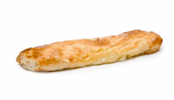 Appetizing bun on a white background
