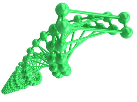 DNA. Desoxyribonucleic acid on a white background