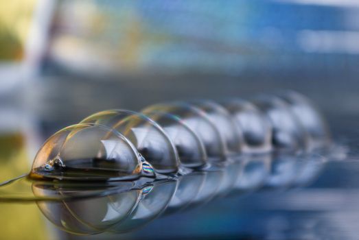 abstract scene 2 , bubble,mirror image,colour background
