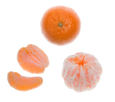 tangerine. Object on a white background.Useful and tasty fruit