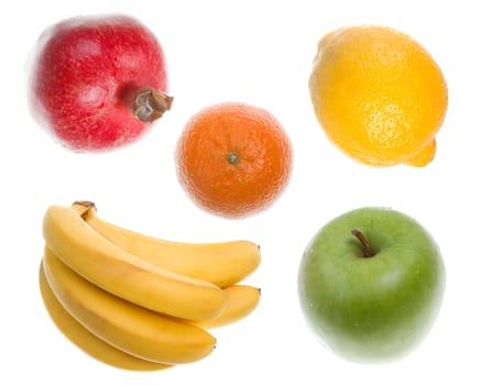 much different useful fruits  isolated on white  background