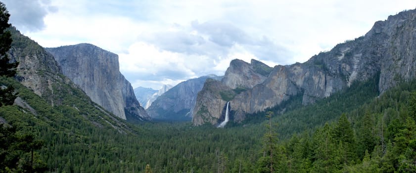 The valley of the Yosemite National Park in California