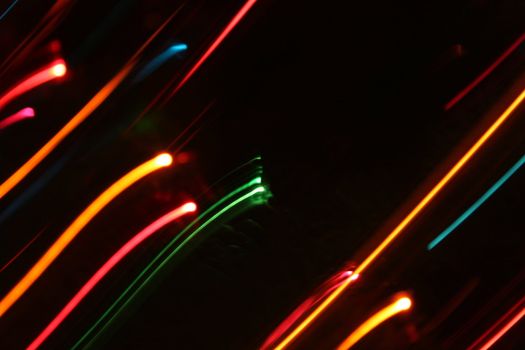 Abstract Christmas light blurred by motion