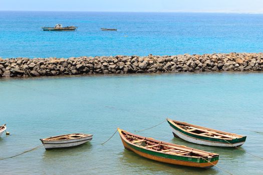 boat sal santa maria cape verde island