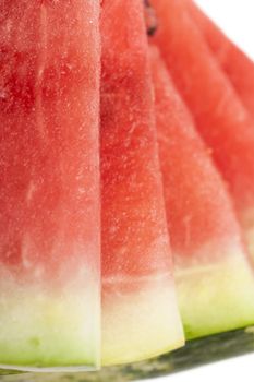 Macro view of fresh watermelon slices