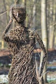 Torso of twig woman