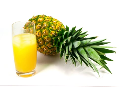 Pineapple with orange juice cocktail