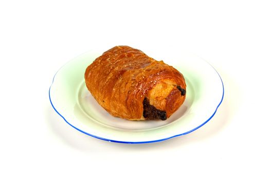Delicious and typical french pain au chocolat 