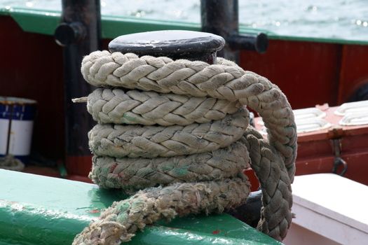 Rope of boat knotting