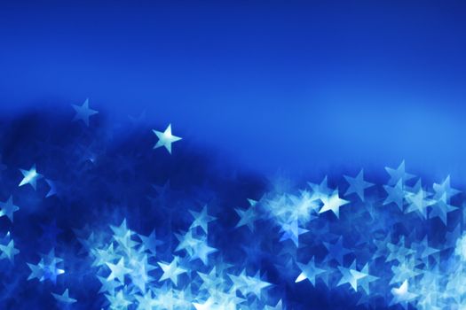 blue bokeh background close up