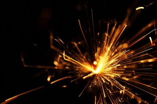 holiday sparkler macro close up