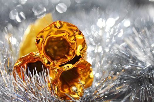christmas bell on bokeh background